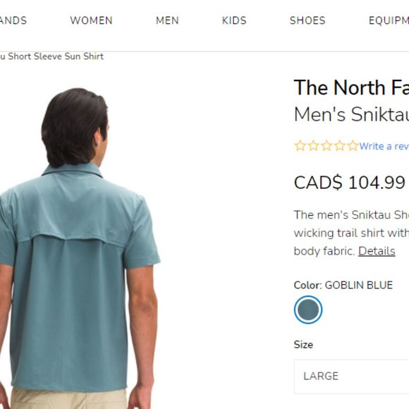 The North Face Men's Outdoor Short Sleeve Sun Shirt - Picture 2 of 5